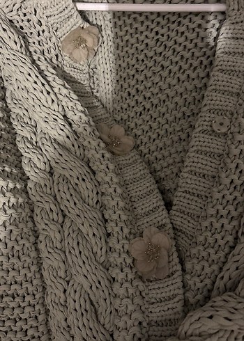 Yeşil Örgü Midi Kadın Hırka - Görsel 4