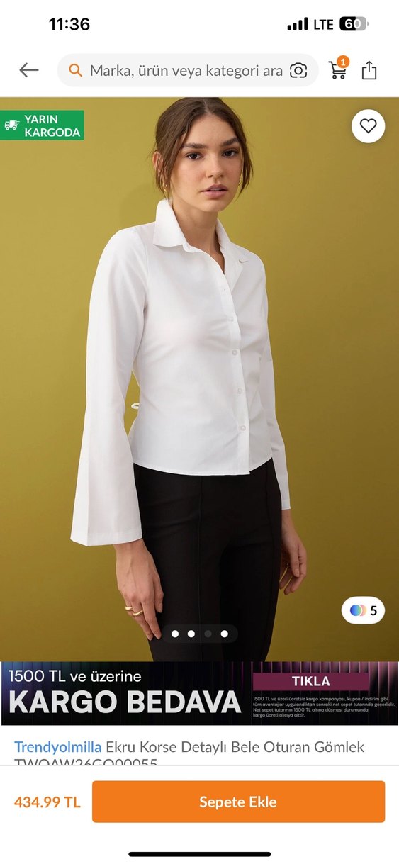 Beyaz Düğmeli Kadın Blazer Ceket - Görsel 2