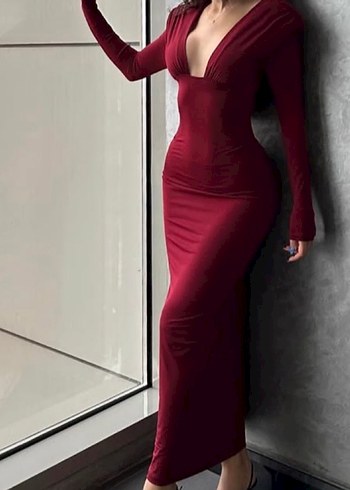 Bordo Elbise - Görsel 2