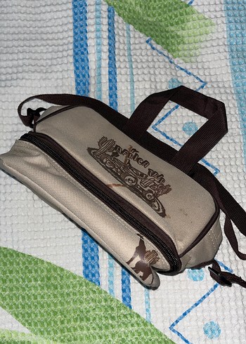 Kahverengi Baskılı Vintage Çanta - Görsel 4