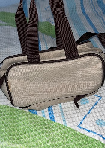 Kahverengi Baskılı Vintage Çanta - Görsel 3