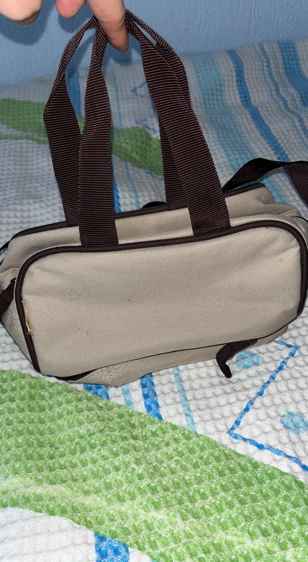 Kahverengi Baskılı Vintage Çanta - Görsel 3