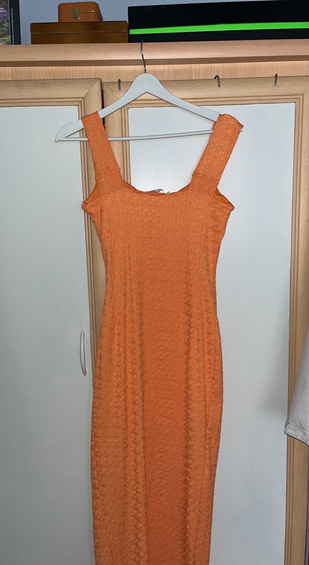 Kalp yaka Kolsuz Bohem Uzun Elbise - Görsel 2