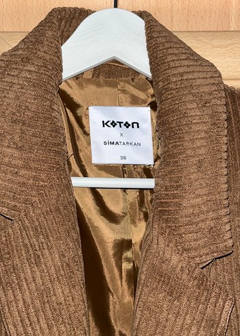 Düğmeli Kahverengi Kadın Süet Blazer Ceket - Görsel 2