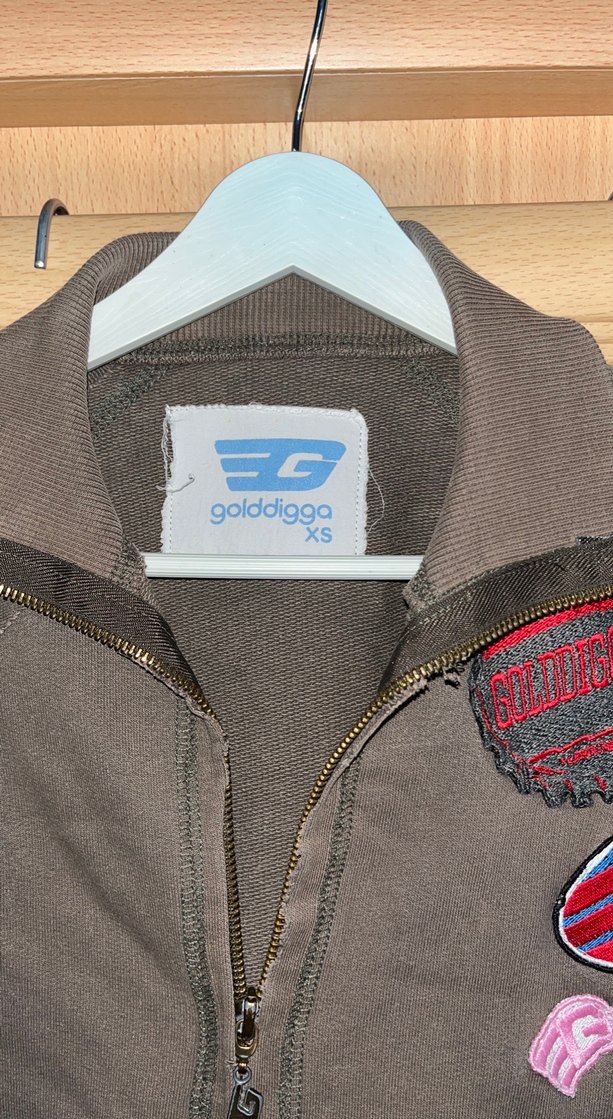 Gri Nakışlı Fermuarlı Kadın Ceket - Görsel 2