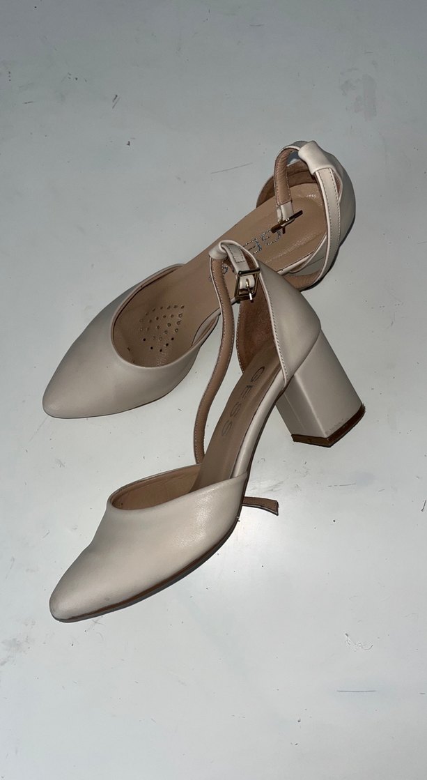 Bej Günlük Topuklu bilek bağlamalı Kadın Ayakkabı - Görsel 2