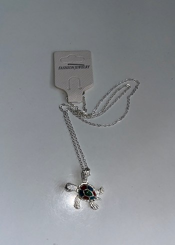 Renkli Mini Kaplumbağa Desenli Bohem Kolye - Görsel 2