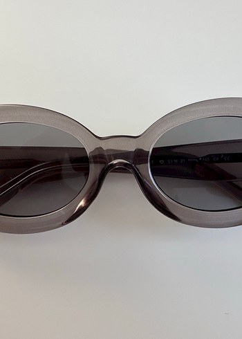 Bej Transparan Retro Kadın Güneş Gözlüğü - Görsel 5