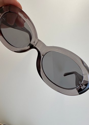 Bej Transparan Retro Kadın Güneş Gözlüğü - Görsel 6