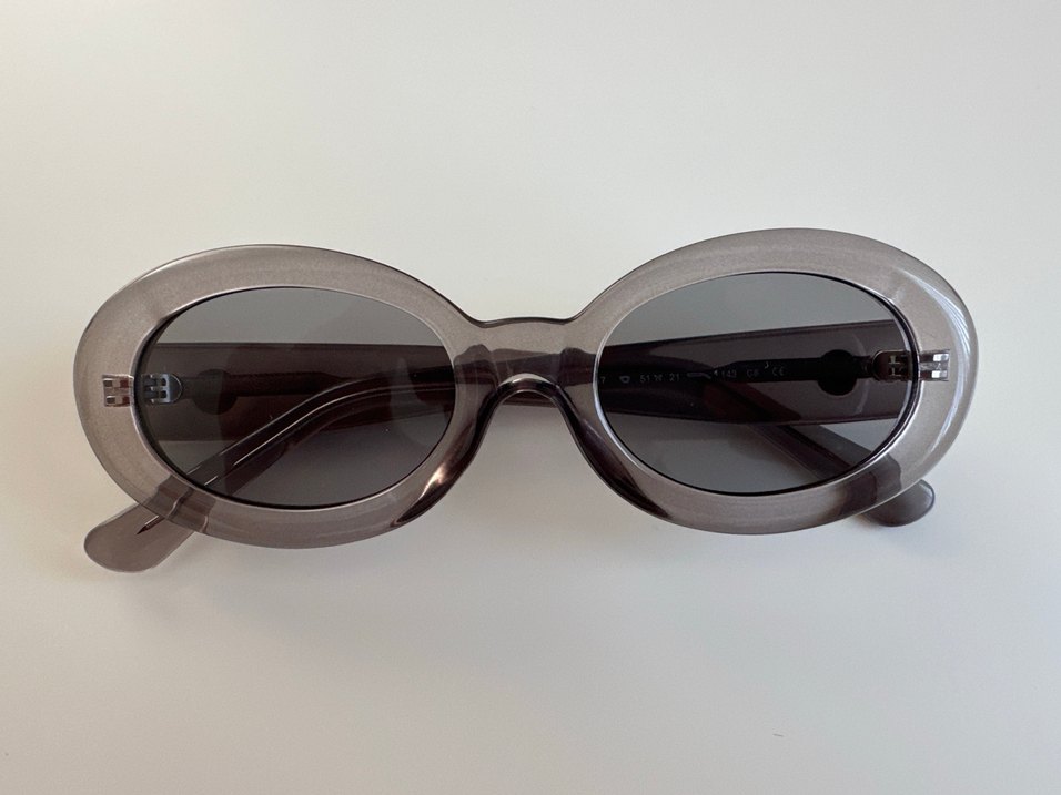 Bej Transparan Retro Kadın Güneş Gözlüğü - Görsel 5