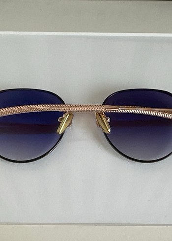 Şeffaf Mor Minimalist Kadın Güneş Gözlüğü - Görsel 5