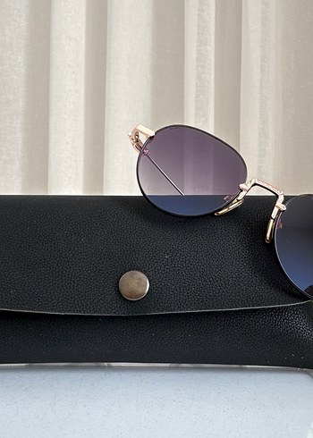 Şeffaf Mor Minimalist Kadın Güneş Gözlüğü - Görsel 8