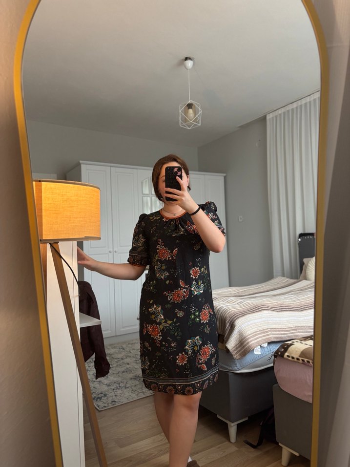 Bohem Desenli Midi Kadın Elbise - Görsel 2