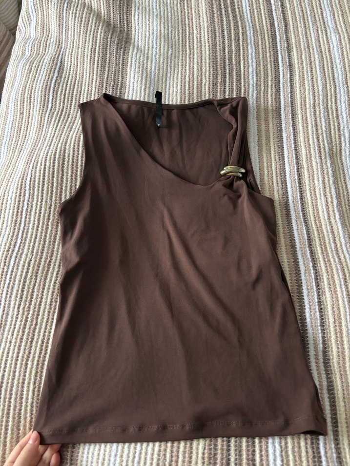 Kahverengi V Yaka Kolsuz Body - Görsel 4