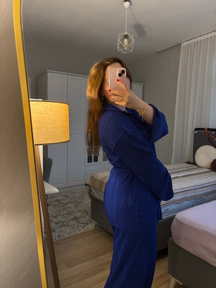 Lacivert Denim Kadın Takım Elbise - Görsel 3