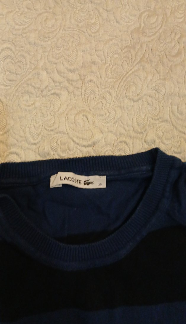 Çizgili Kısa Kollu Triko Midi Elbise - Görsel 2