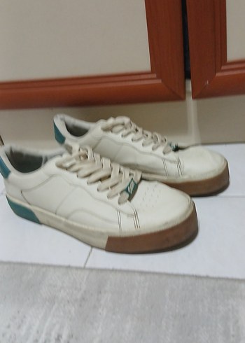 krem rengi pull&bear erkek spor ayakkabı - Görsel 3