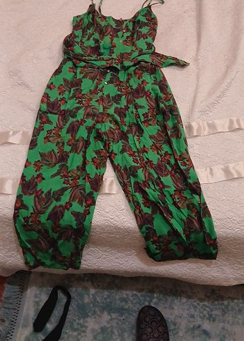 Yeşil Kamuflaj Desenli Uzun Tulum - Görsel 2