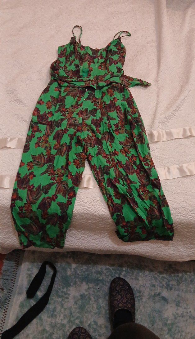 Yeşil Kamuflaj Desenli Uzun Tulum - Görsel 2