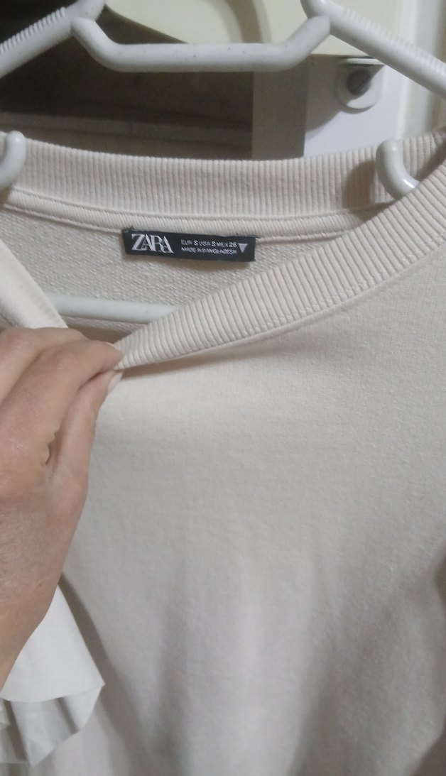 kadın Beyaz Keten Fırfırlı Bluz - Görsel 2