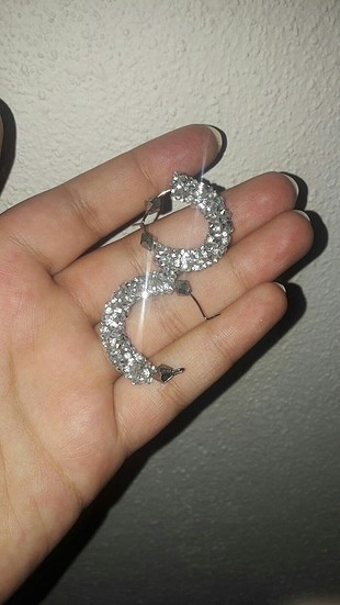 Accessorize gümüş taşlı küçük halka küpe