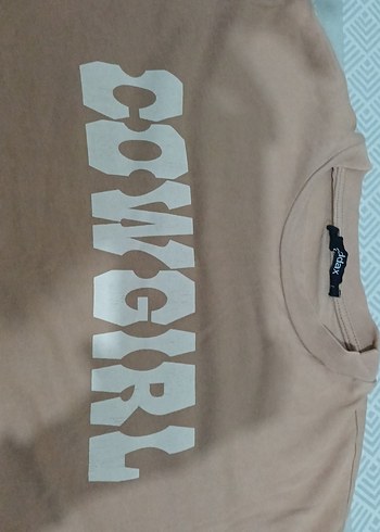 Kahverengi Kadın Baskılı Tişört - Görsel 3