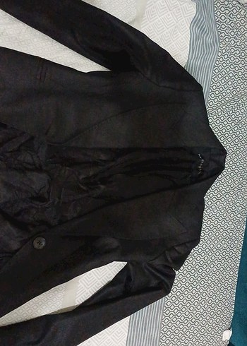 Siyah Düğmeli Kadın Blazer Ceket - Görsel 2