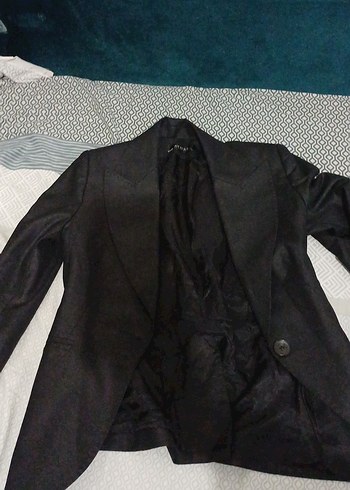 Siyah Düğmeli Kadın Blazer Ceket - Görsel 4