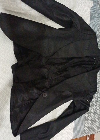 Siyah Düğmeli Kadın Blazer Ceket - Görsel 3