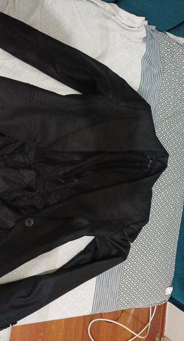 Siyah Düğmeli Kadın Blazer Ceket - Görsel 2