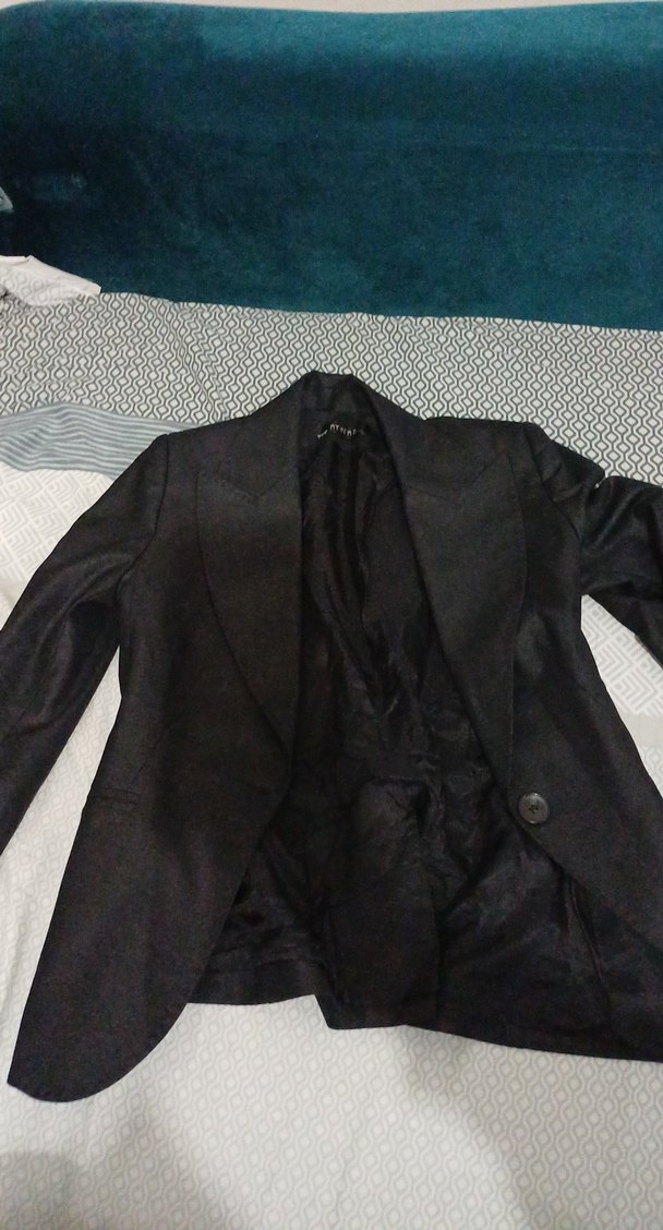 Siyah Düğmeli Kadın Blazer Ceket - Görsel 4