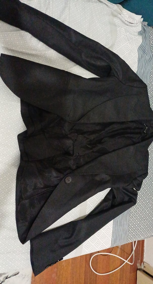 Siyah Düğmeli Kadın Blazer Ceket - Görsel 3