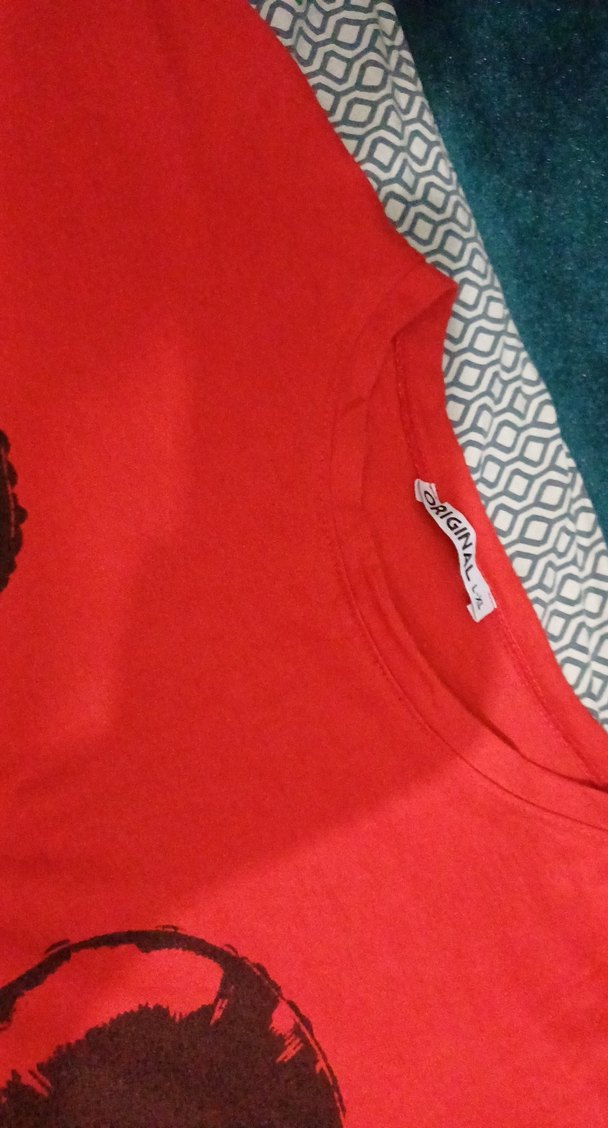 Kırmızı Mickey Mouse Baskılı  Tişört - Görsel 2