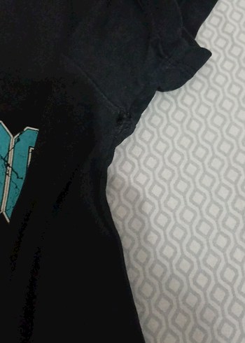 Baskılı Siyah Kısa Kollu Tişört - Görsel 3