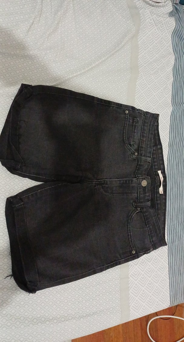 Siyah Mini Kadın Denim Şort - Görsel 2