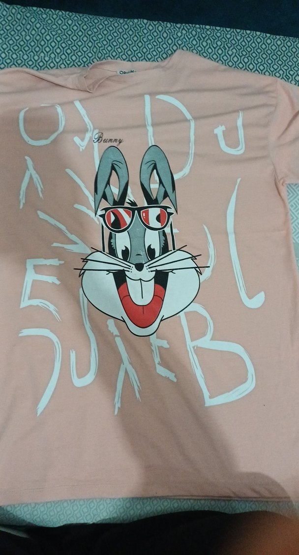 Pembe Baskılı Tişörtü - Görsel 2