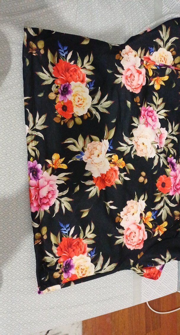 Çiçek Desenli Kadın Bohem Tişört - Görsel 3