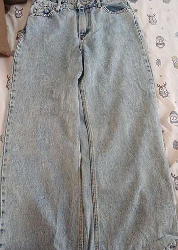 Gri Bol Kesim Kadın Denim Pantolon - Görsel 2