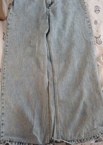 Gri Bol Kesim Kadın Denim Pantolon - Görsel 3