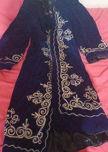 Mavi Uzun Bohem Kadın Elbisesi(Azerbaycan geleneksel kıyafeti) - Görsel 2