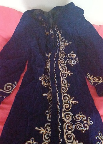 Mavi Uzun Bohem Kadın Elbisesi(Azerbaycan geleneksel kıyafeti) - Görsel 3