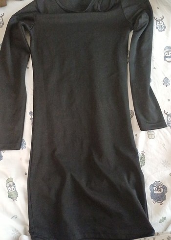 Siyah Uzun Kollu Mini Elbise - Görsel 2