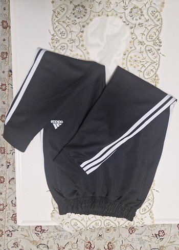 Adidas Erkek Siyah Fermuarlı Beli Lastikli Eşofman Altı - Görsel 4