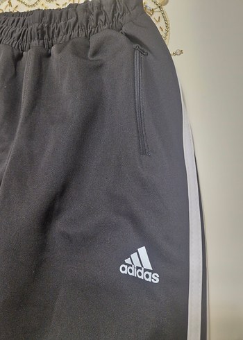 Adidas Erkek Siyah Fermuarlı Beli Lastikli Eşofman Altı - Görsel 3