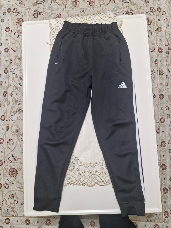 Adidas Erkek Siyah Fermuarlı Beli Lastikli Eşofman Altı - Görsel 2