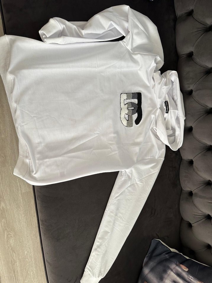 Beyaz Kapüşonlu Erkek Sweatshirt - Görsel 2