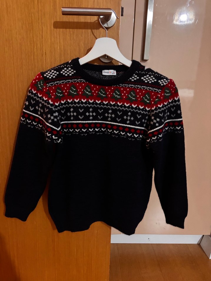 Çok Renkli Erkek Çocuk Triko Kazak - Görsel 3