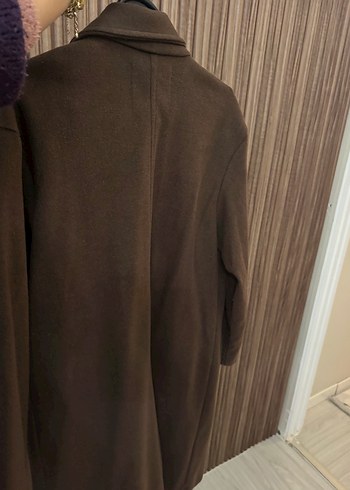 Bershka Kahverengi Uzun Kaban L beden - Görsel 2