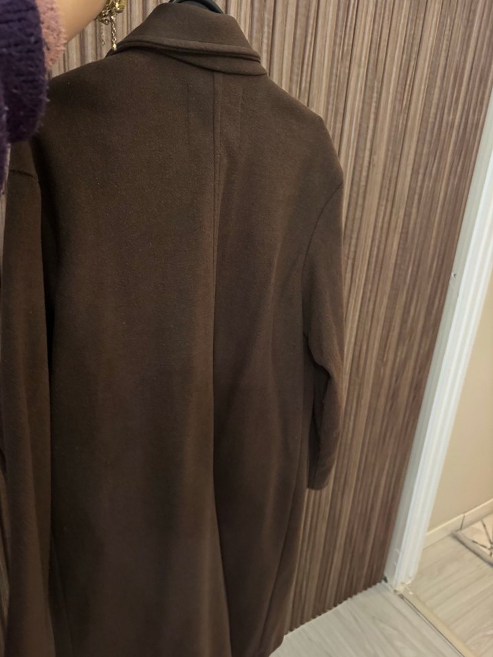 Bershka Kahverengi Uzun Kaban L beden - Görsel 2