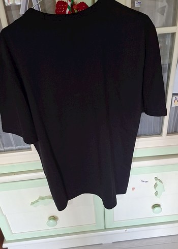 Erkek Siyah Basic Pamuklu Tişört - Görsel 2